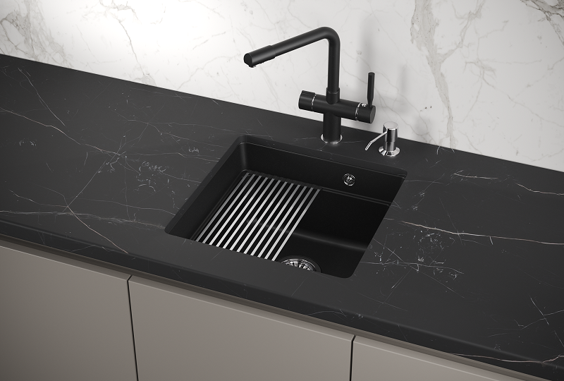 Кухонная мойка Granula KS-4501U Шварц (черный металлик)