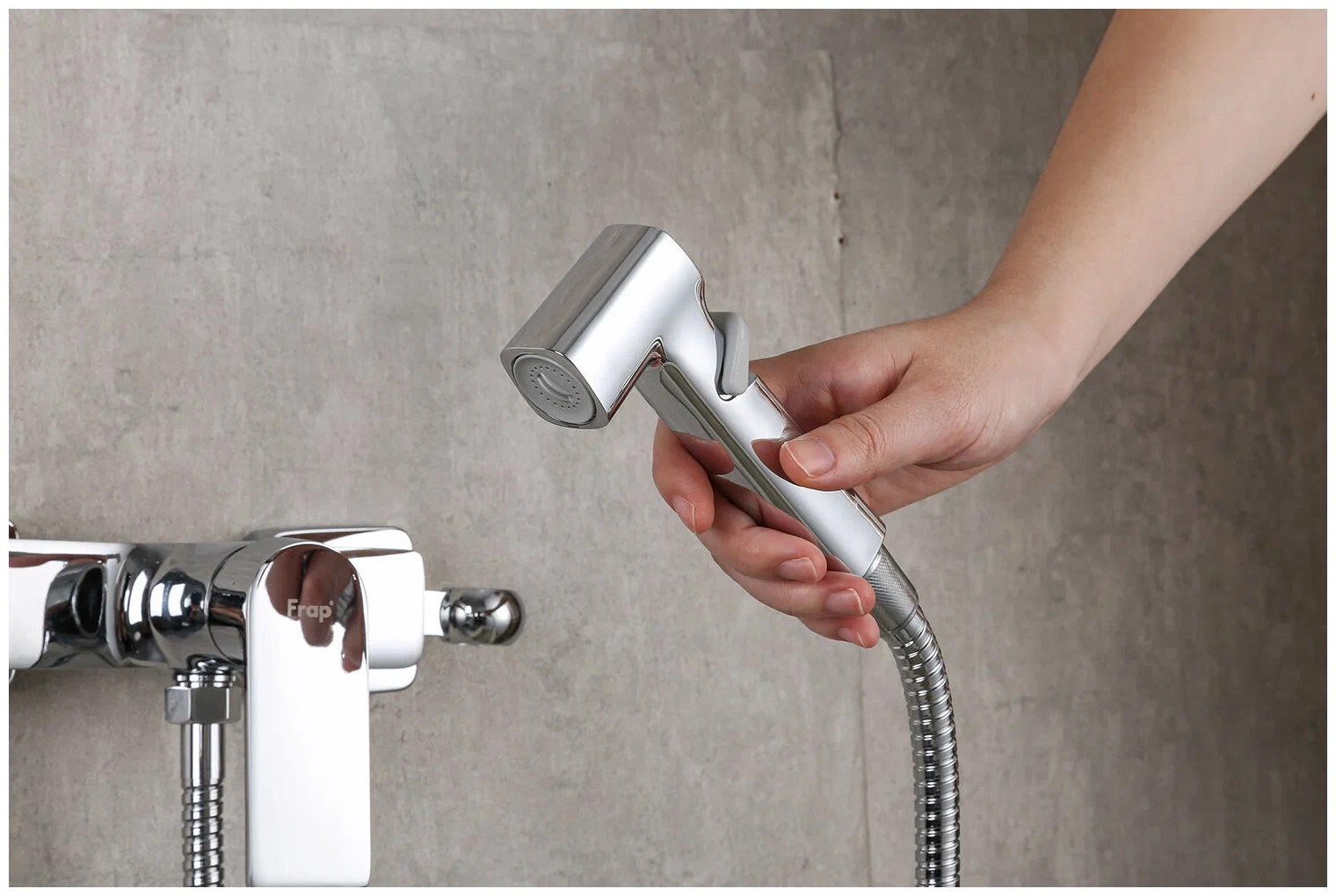 Смеситель с гигиеническим душем Frap H71 F2071 хром