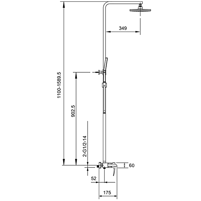 Душевая система Gappo G07-8 G2407-30