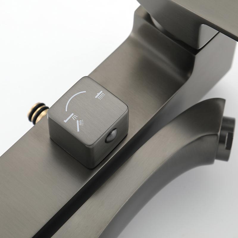 Душевая система Frap H76-9 F2476-9 оружейная сталь