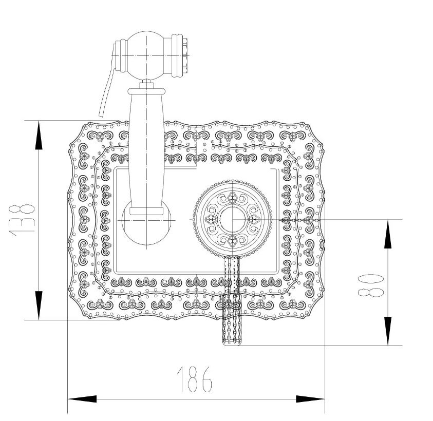 Смеситель Lemark Jasmine LM6619ORB с гигиеническим душем, встраиваемый