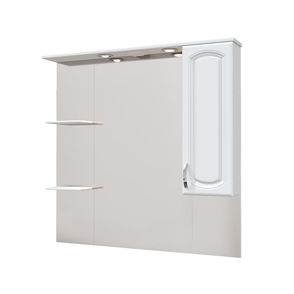 Зеркало-шкаф Мирсант Мия 105 с одним ящиком, правый