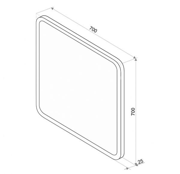 Зеркало с подсветкой Gair Cloud 700x700