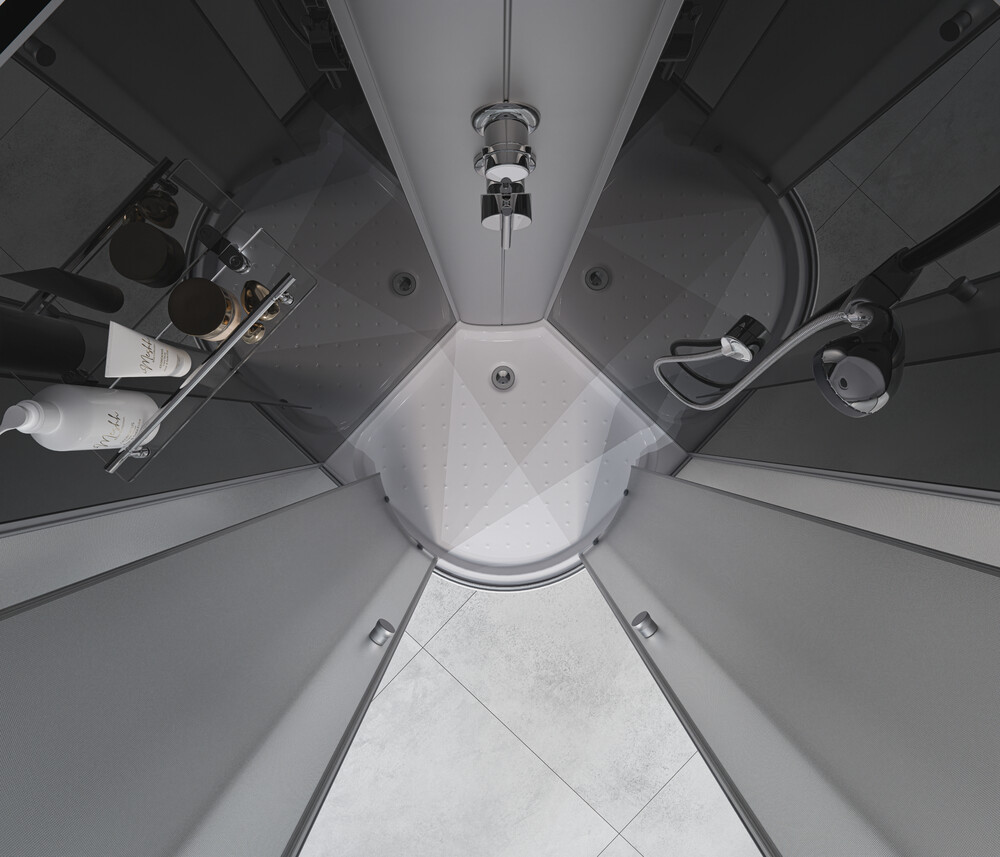 Душевая кабина EvaGold F101BS 100*100, рифленое стекло