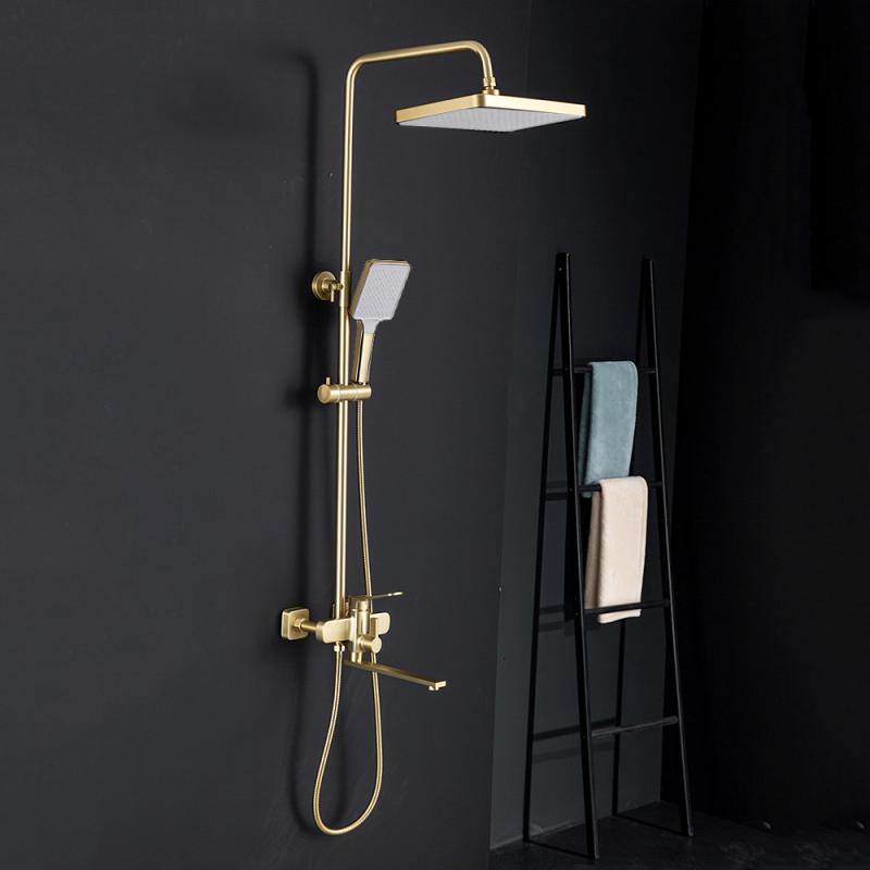 Душевая система Frap H61-3 F2461-3 золотой сатин