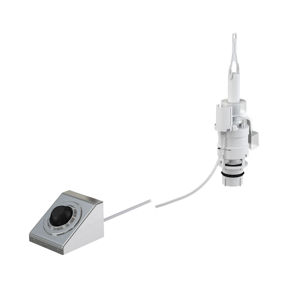 Кнопка пневматического смыва на расстоянии – ножное управление, Alcaplast MP013 металл, монтаж: в стену