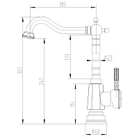 Смеситель  Lemark Jasmine LM6605ORB для кухни