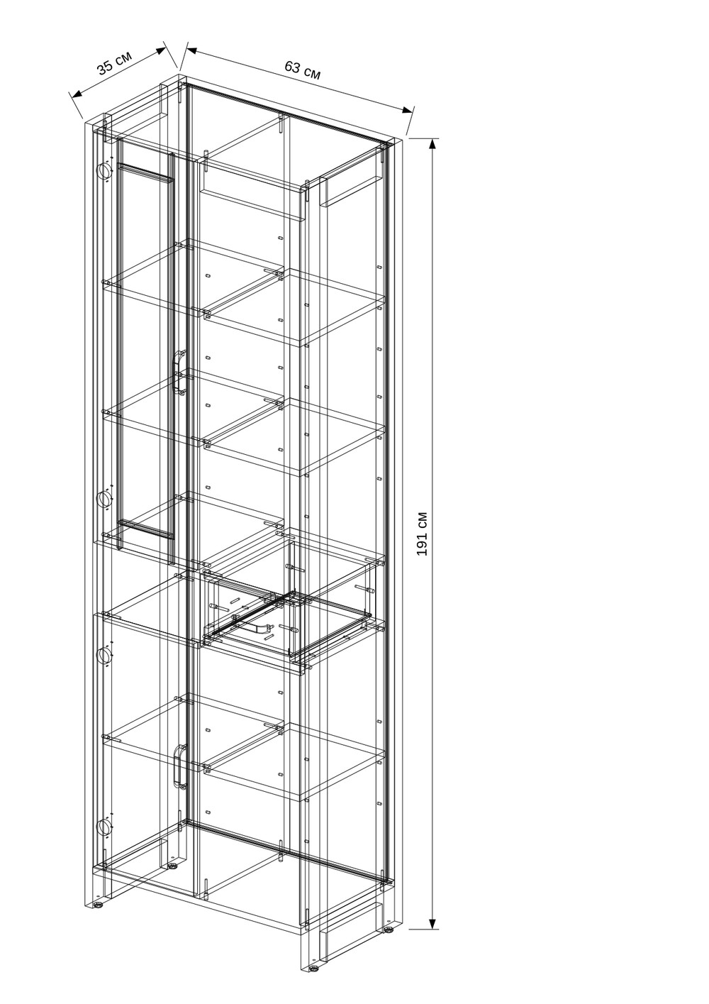 Шкаф-пенал EvaGold Fernanda 60