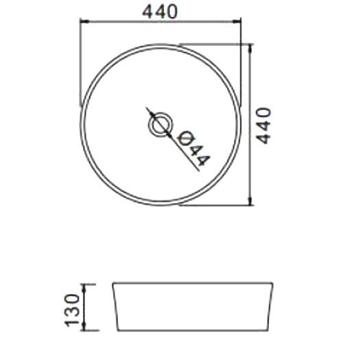 Накладная раковина Gappo 44 GT102 белая
