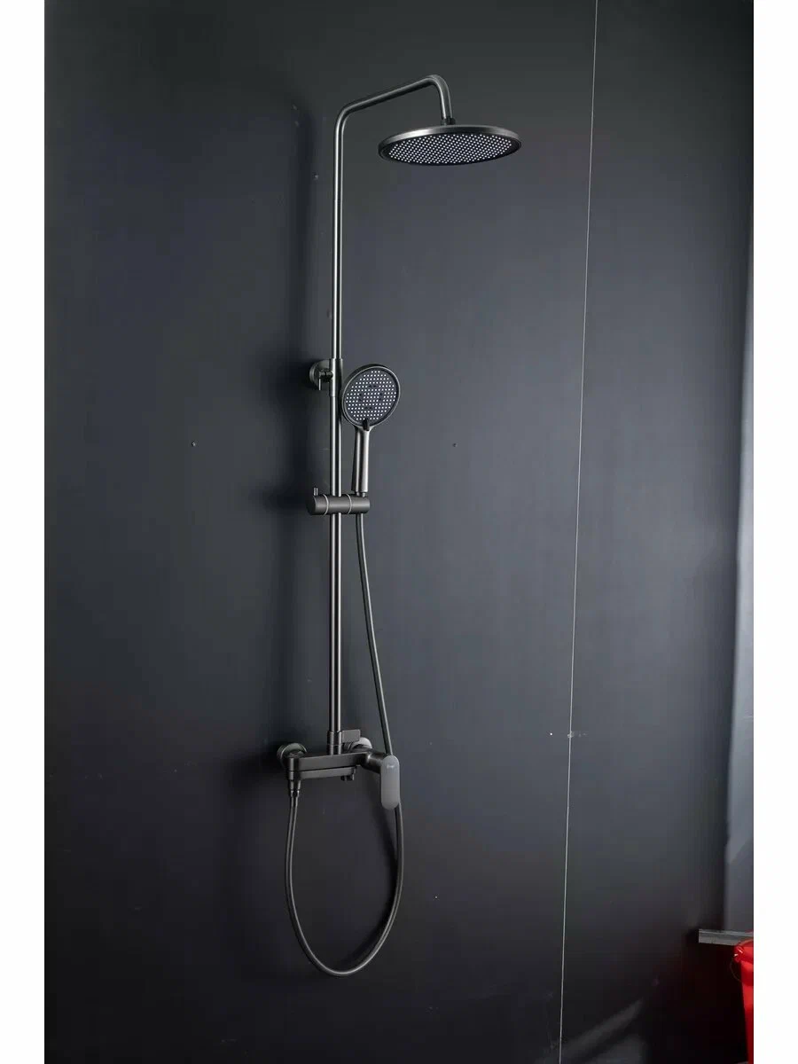 Душевая система Frap H85-9 F2485-9 оружейная сталь