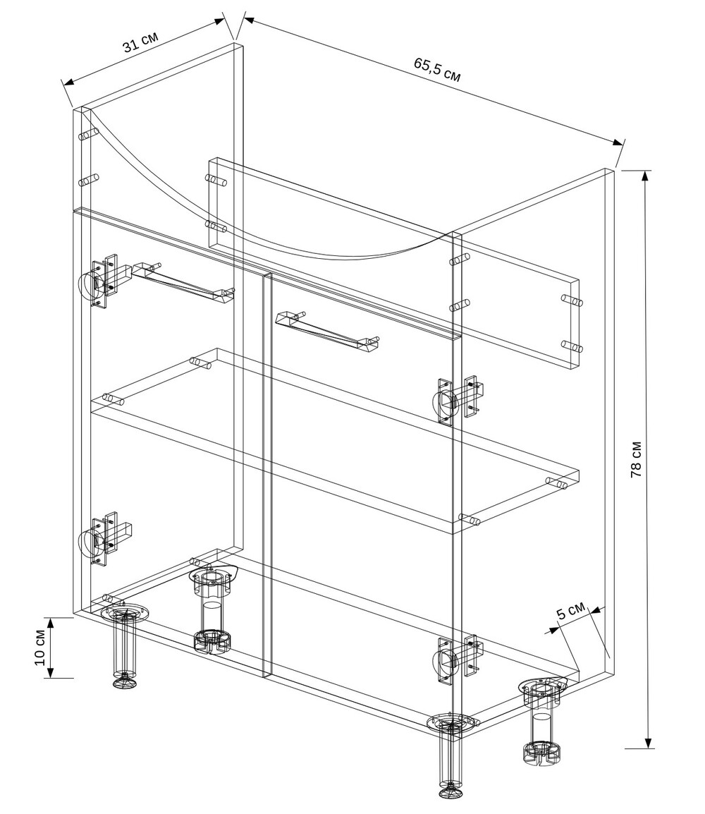 Напольная тумба EvaGold Ника-70 (Балтика 70)