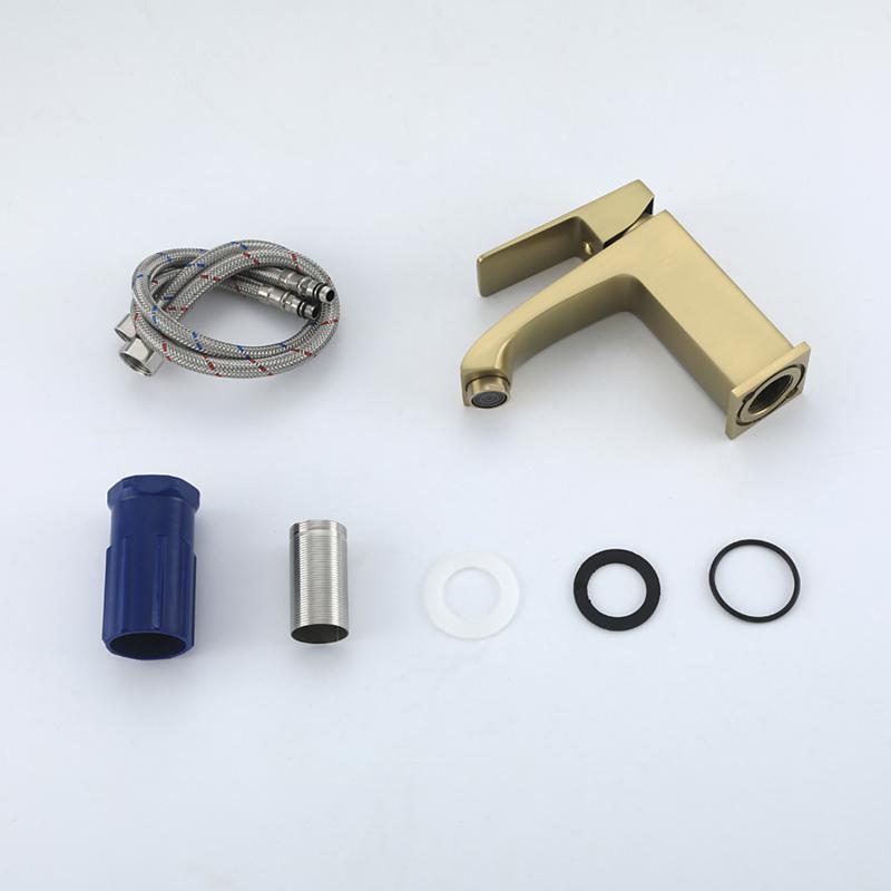 Смеситель для раковины Frap H76-3 F1076-3 золотой сатин