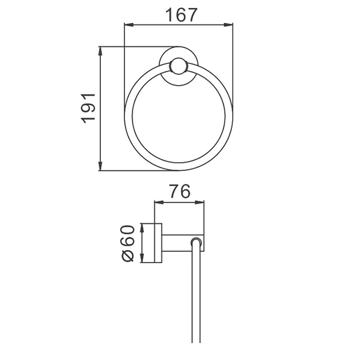Черный полотенцедержатель Frap 302 F30204