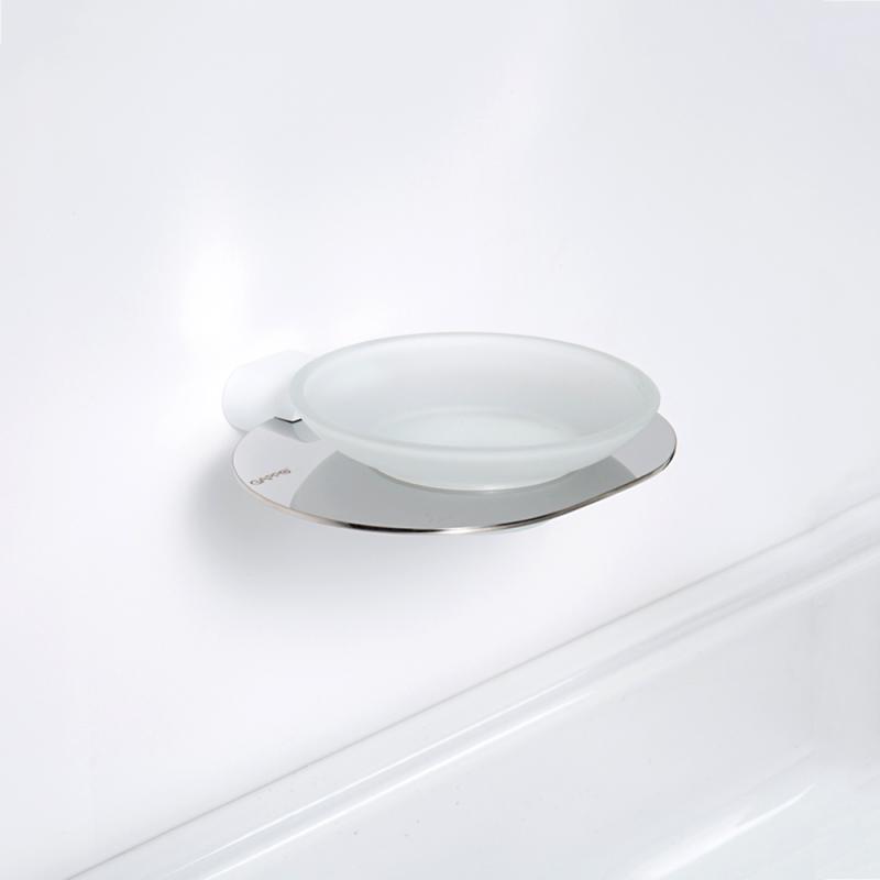 Мыльница Gappo G309-8 G30902-8 белый-хром