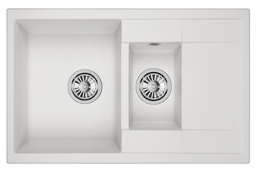 Кухонная мойка Granula GR-7802 Арктик (белый)