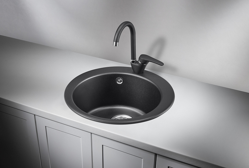 Кухонная мойка Granula GR-4801 Шварц (черный металлик)