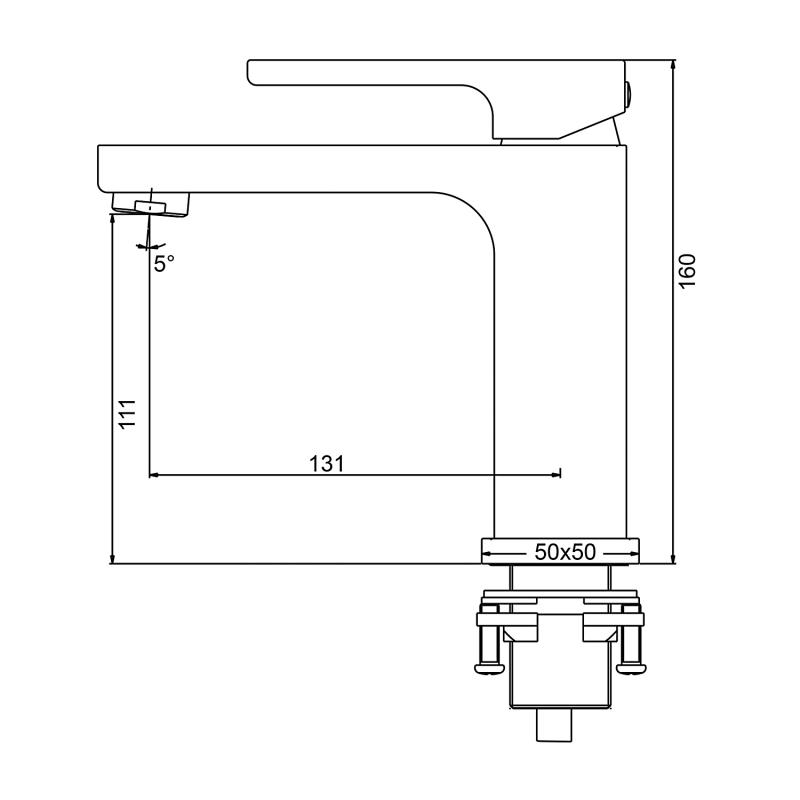 Смеситель для раковины Gappo G17-3 G1017-3 золотой сатин