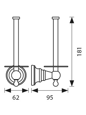 Держатель туалетной бумаги Kaiser KH-4220 бронза 