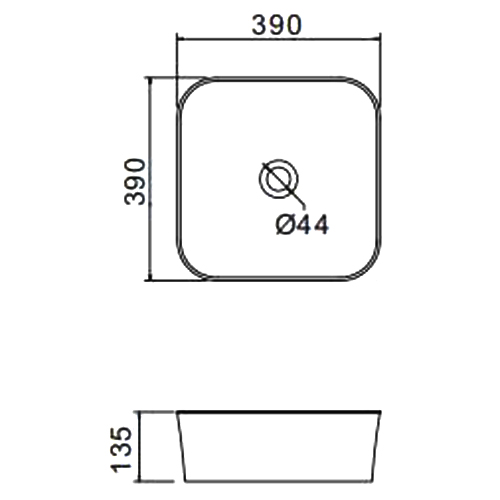 Накладная раковина Gappo 39 GT201 белая