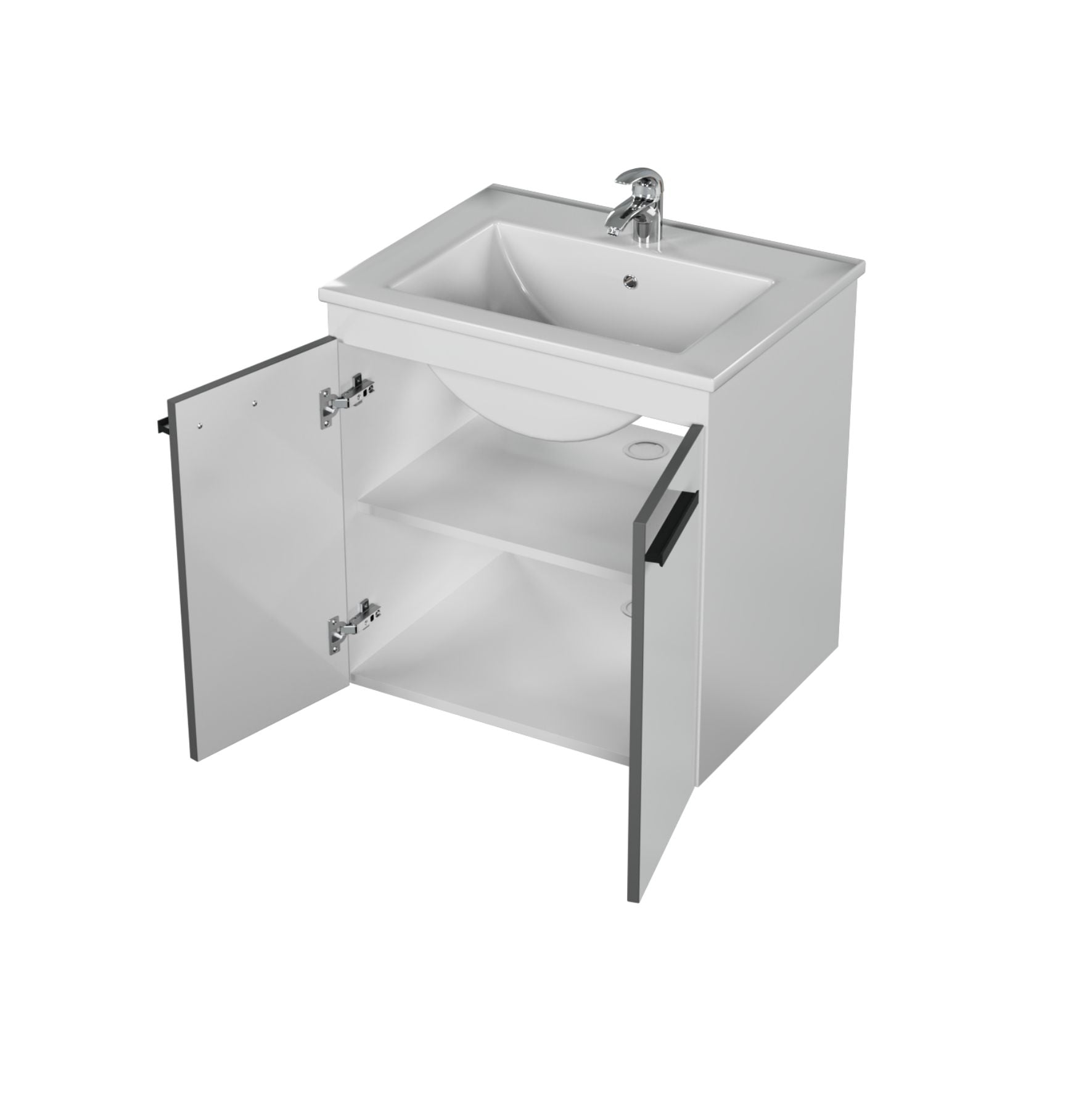 Подвесная тумба Nova Vector 60 белая разобранная (Next-60)