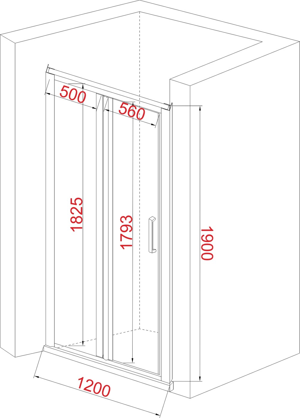 Дверь в нишу EvaGold JY133 120*190