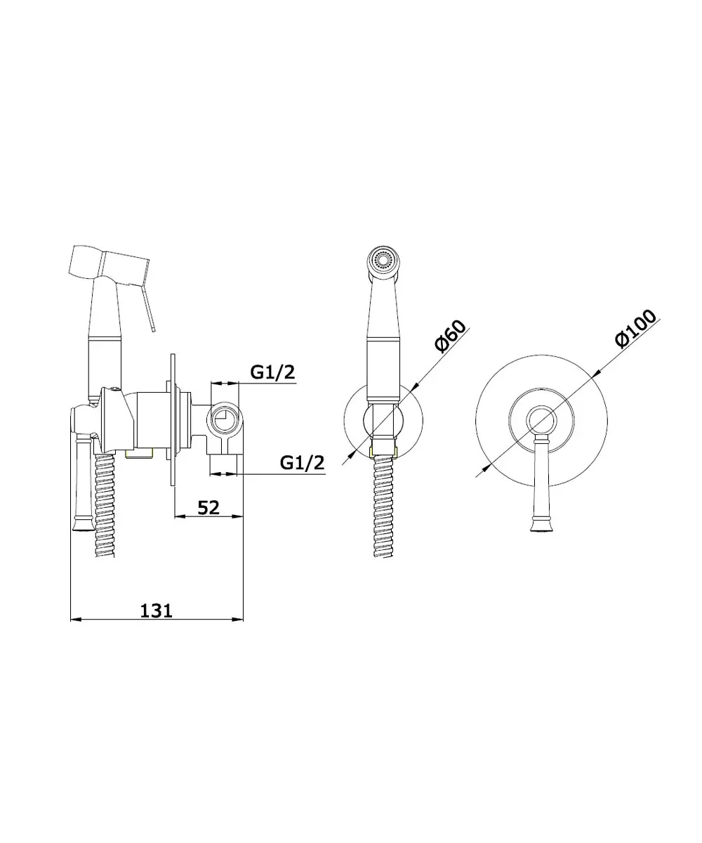 Встраиваемый гигиенический душ ViEiR V273 V273553 хром