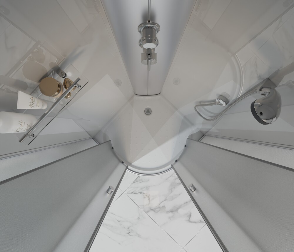 Душевая кабина EvaGold F901WS 90*90, рифленое стекло