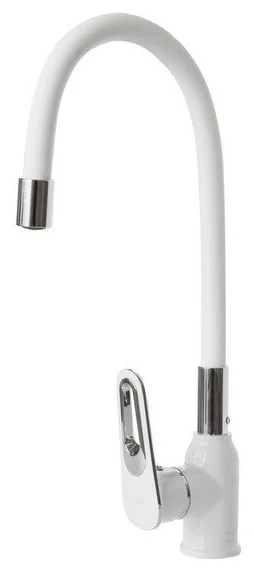 Гибкий смеситель для кухни Frap H49 F4049 белый-хром