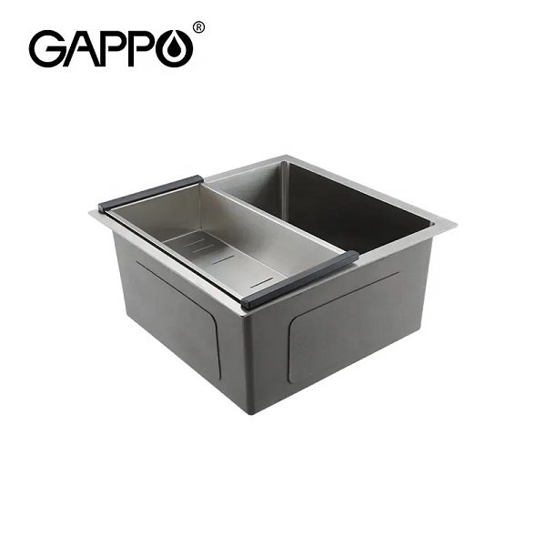 Мойка для кухни с коландером из нержавеющей стали Gappo GS4444 сталь
