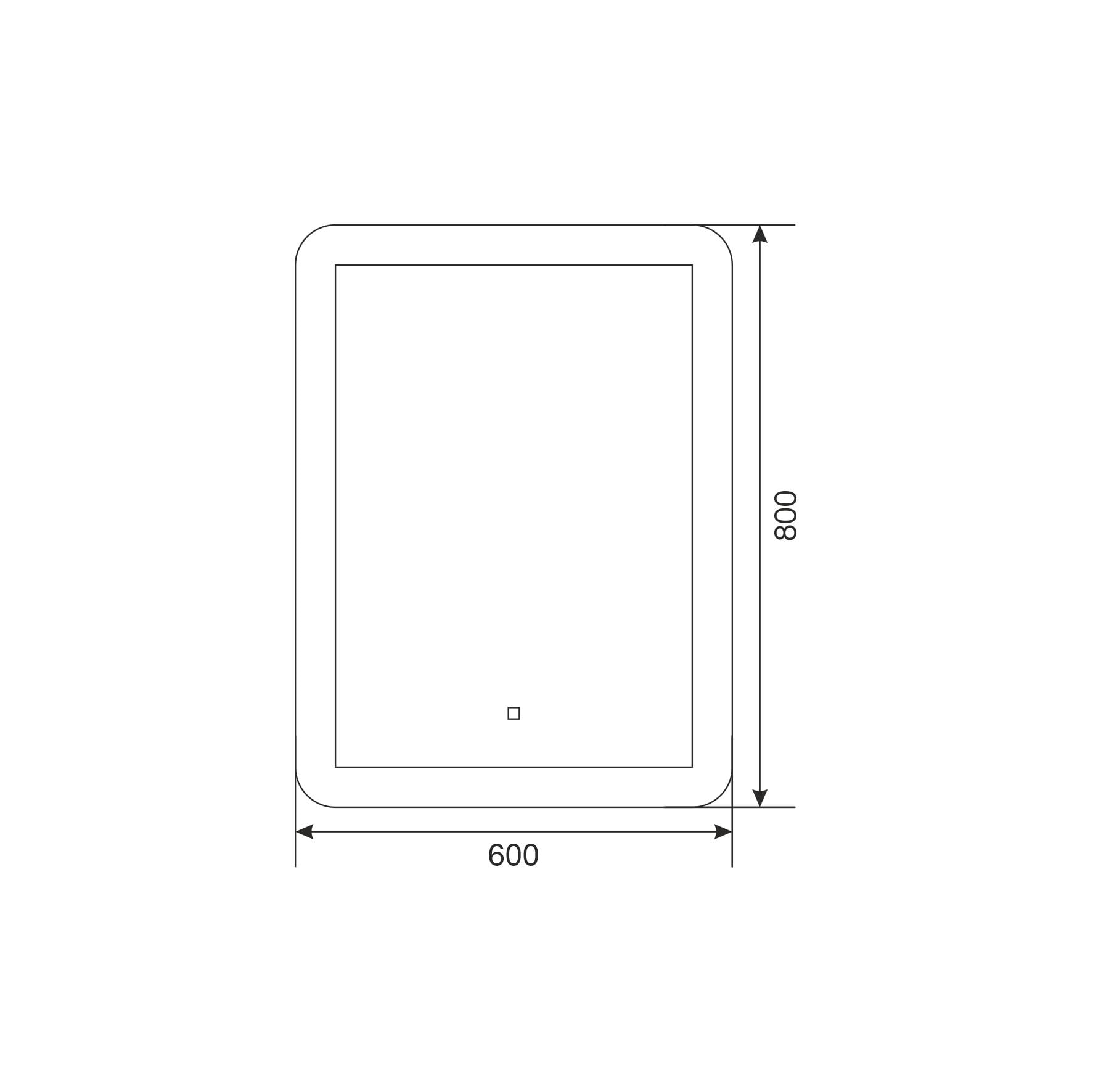 Зеркало с подсветкой Мирсант Smart 600*800