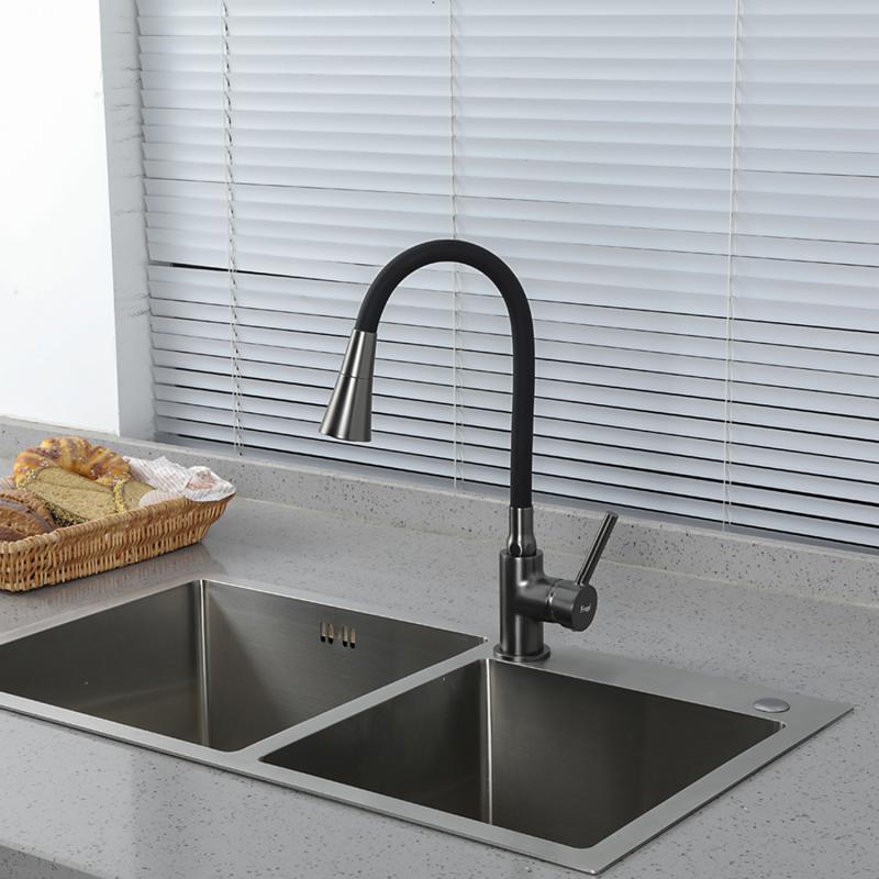 Смеситель для кухни Frap H44 F4044-9 оружейная сталь