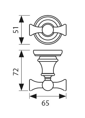 Крючок двойной Kaiser KH-4202 бронза