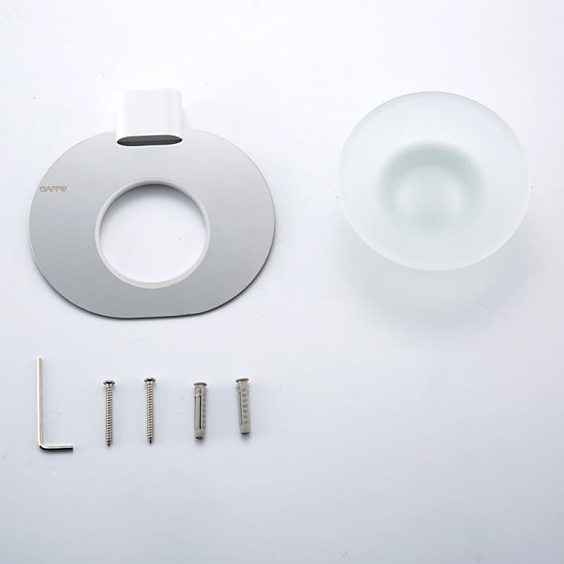 Мыльница Gappo G309-8 G30902-8 белый-хром