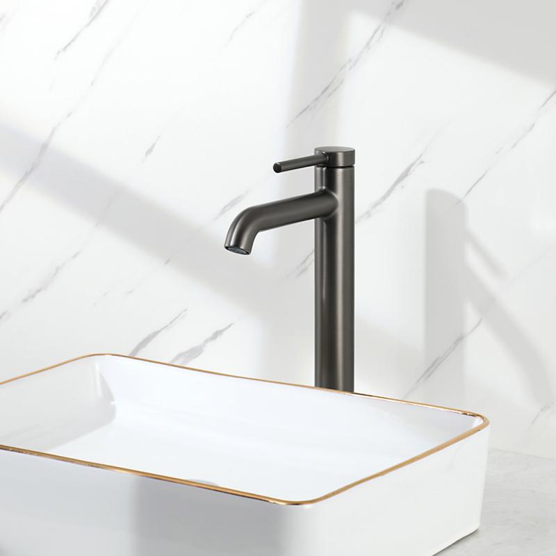 Высокий смеситель для раковины Gappo G06-9 G1006-29 оружейная сталь