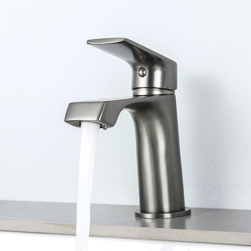 Смеситель для раковины Frap H71-9 F1071-9 оружейная сталь