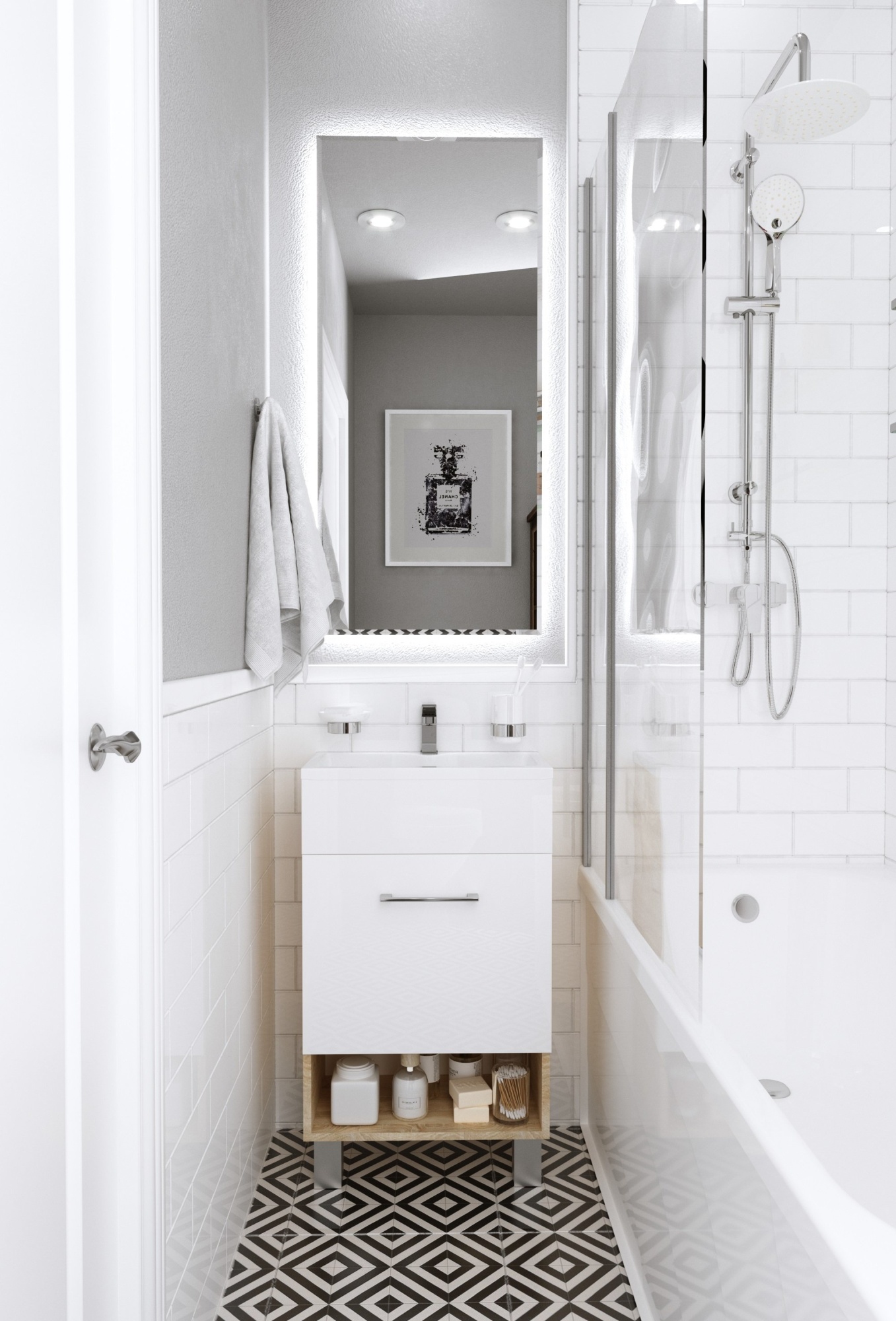 Тумба с раковиной 1Marka July 50Н 1д. Дуб Сонома