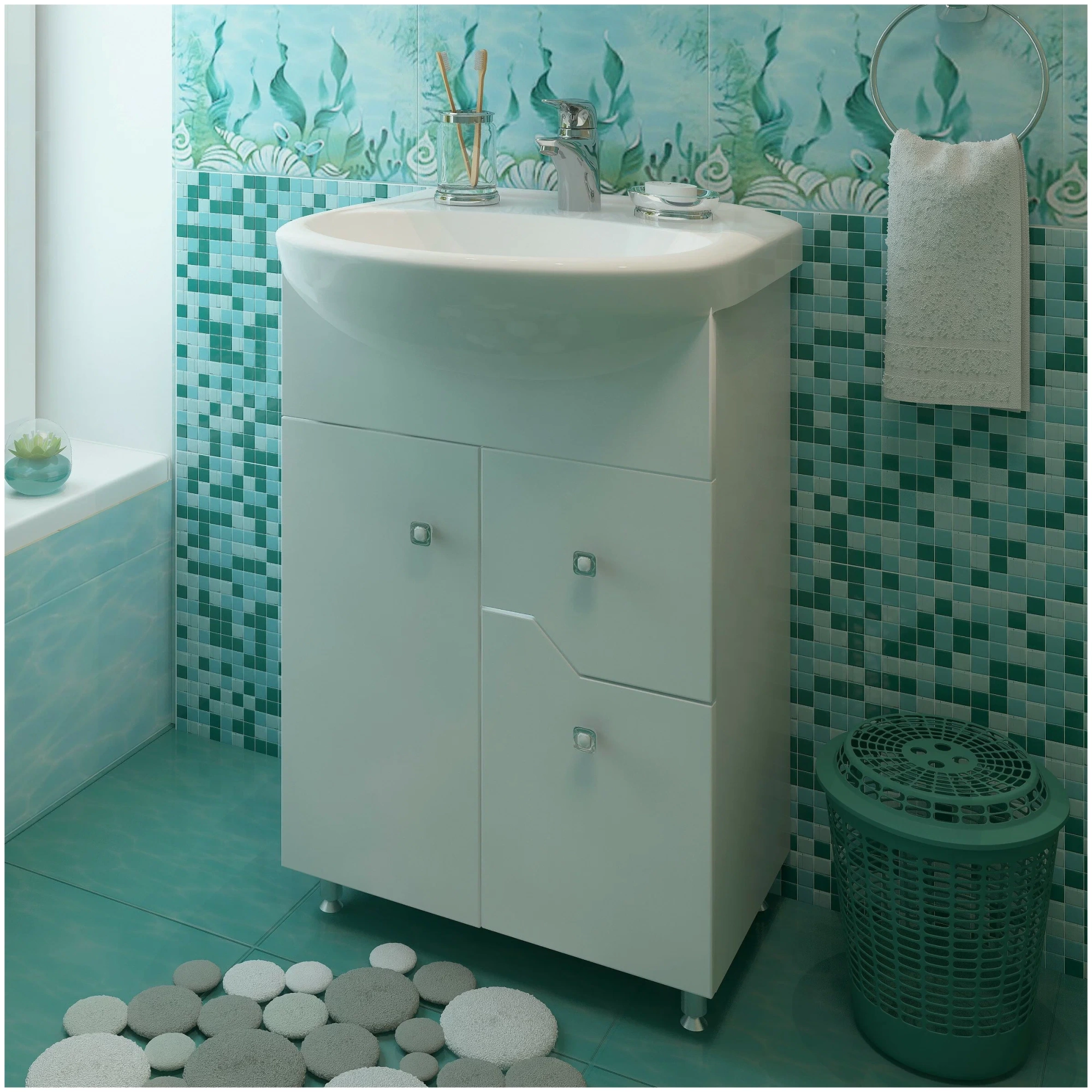 Напольная тумба EvaGold Rados 50 с ящиком (ум. Уют 50)