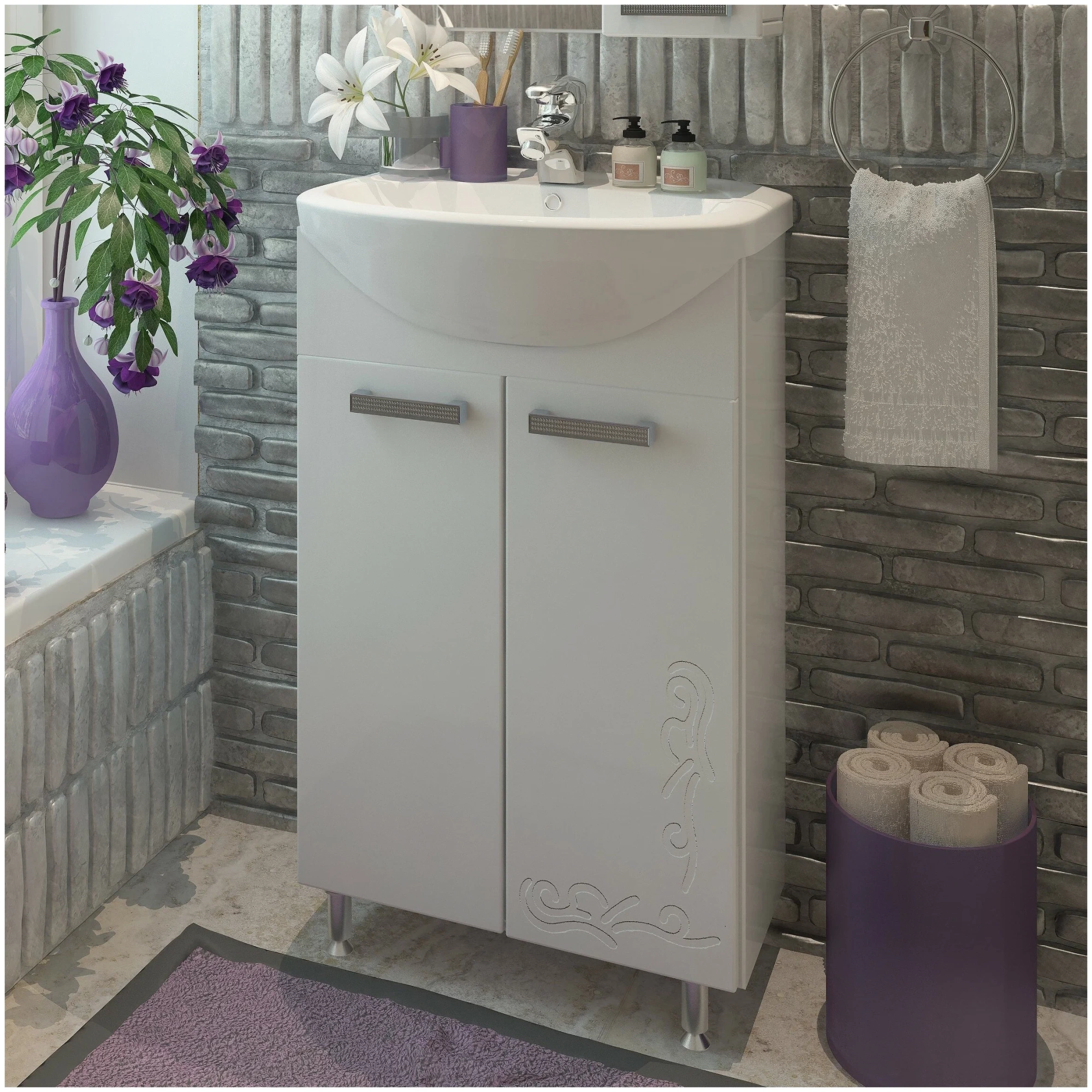 Напольная тумба EvaGold Slim 50 (в разборе) ум.Альфана 50