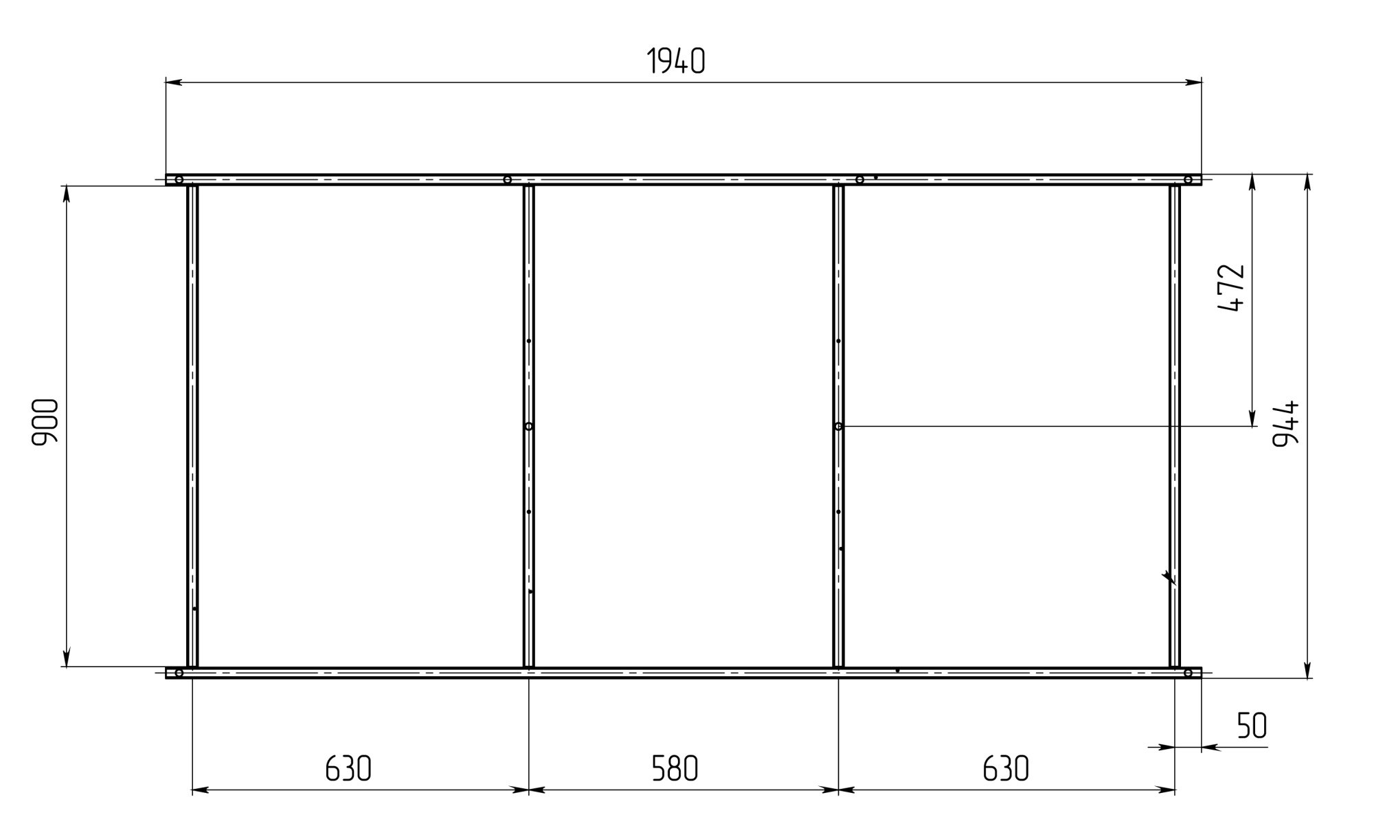 Рама разборная Marka One ПУ 200x100 (для ванны Aelita)