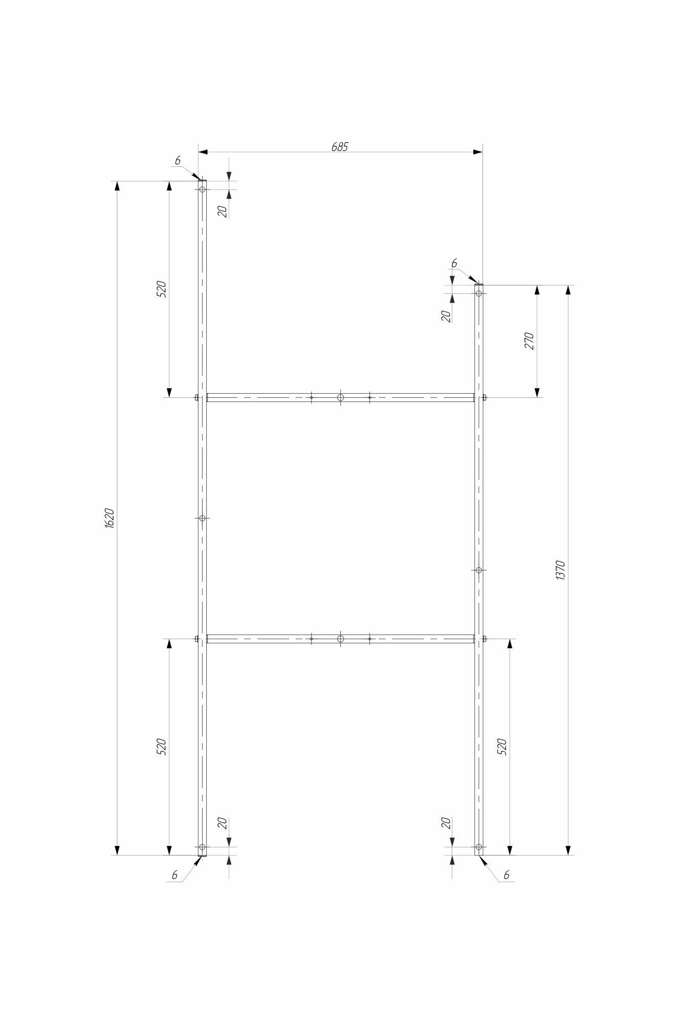 Рама разборная для ванны Marka One Alisa 170x75