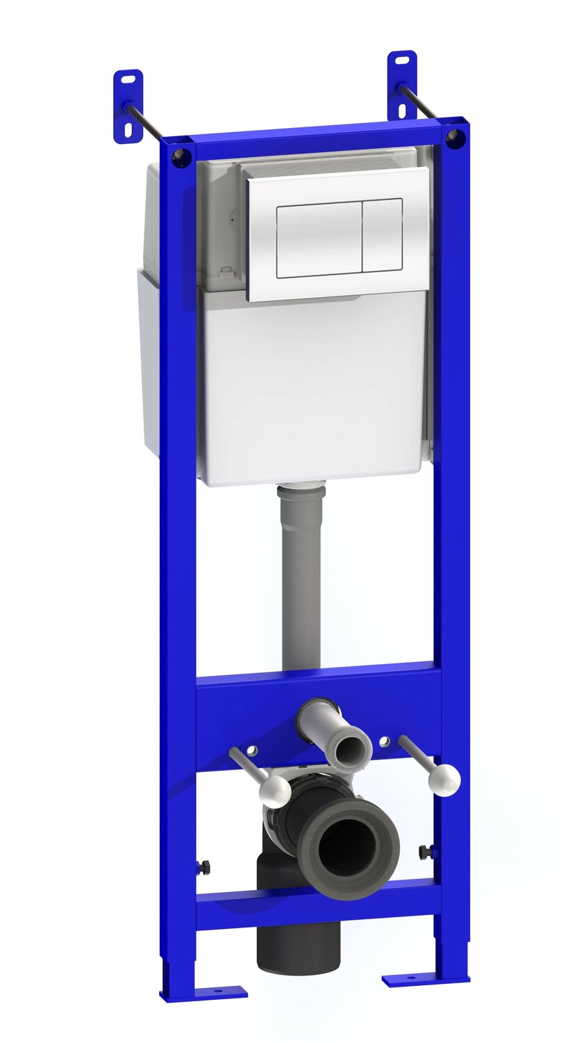 Инсталляция для подвесного унитаза Уклад с белой пластиковой кнопкой СИ 01.04.54.00.0