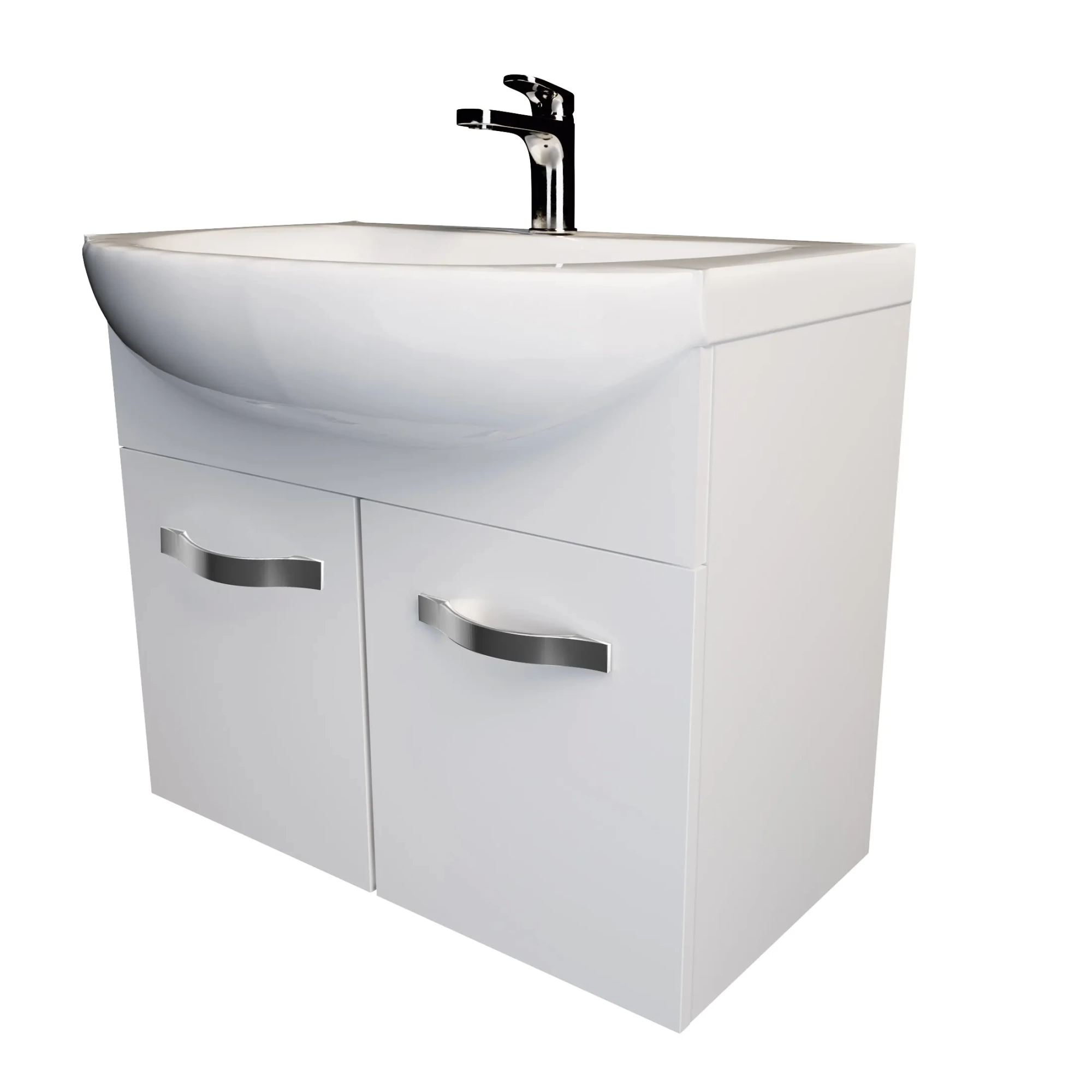 Тумба 1Marka Вита 65П 2д. Белый глянец, МДФ