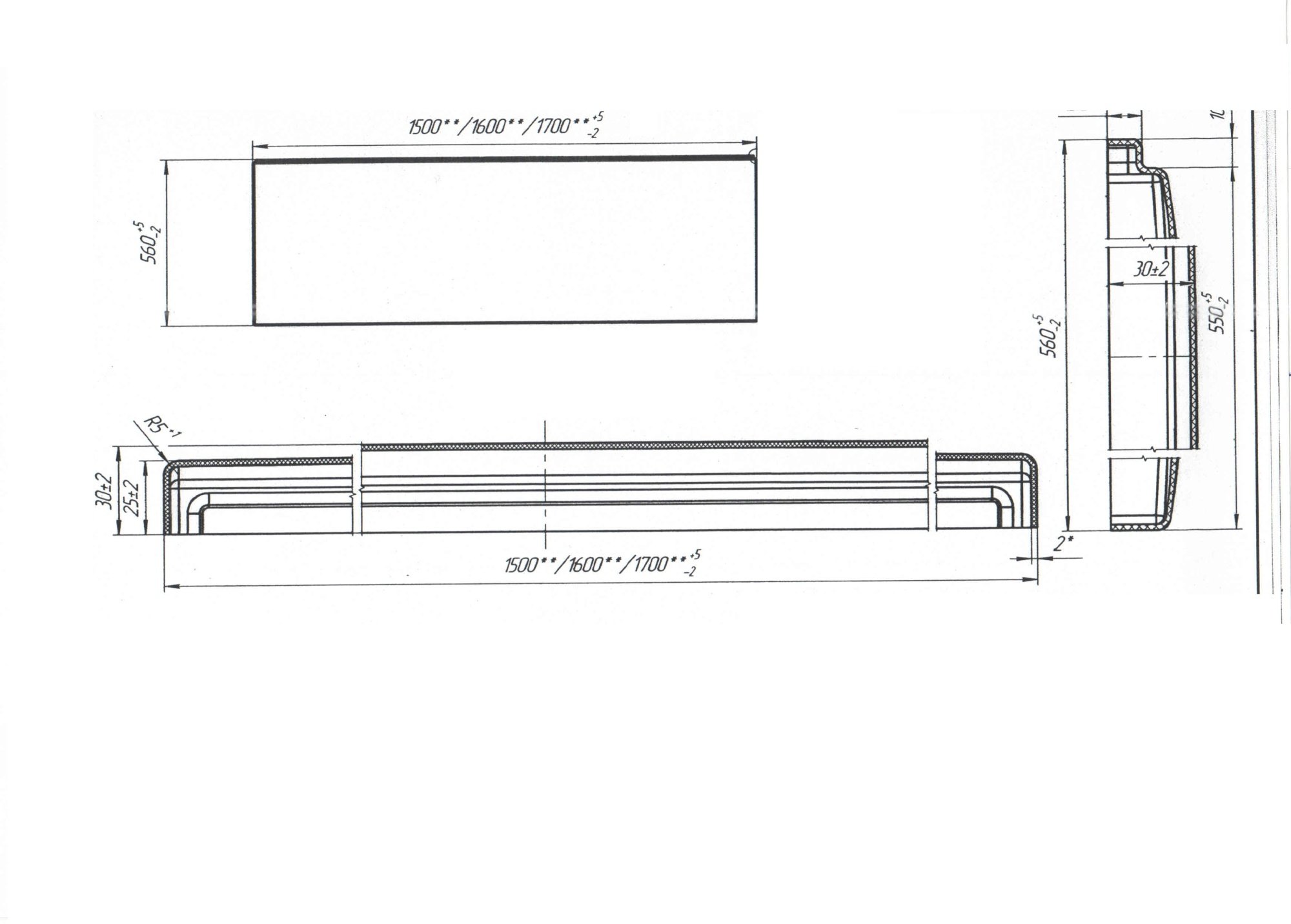 Фронтальная панель Marka One Flat MG 170