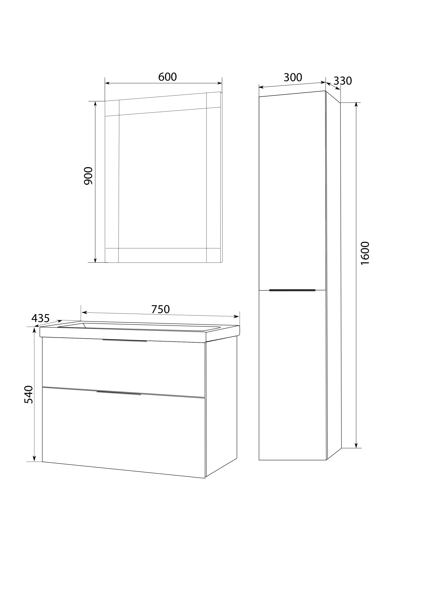 Тумба с раковиной Marka One Idalgo 75П 2в.я. Black stone