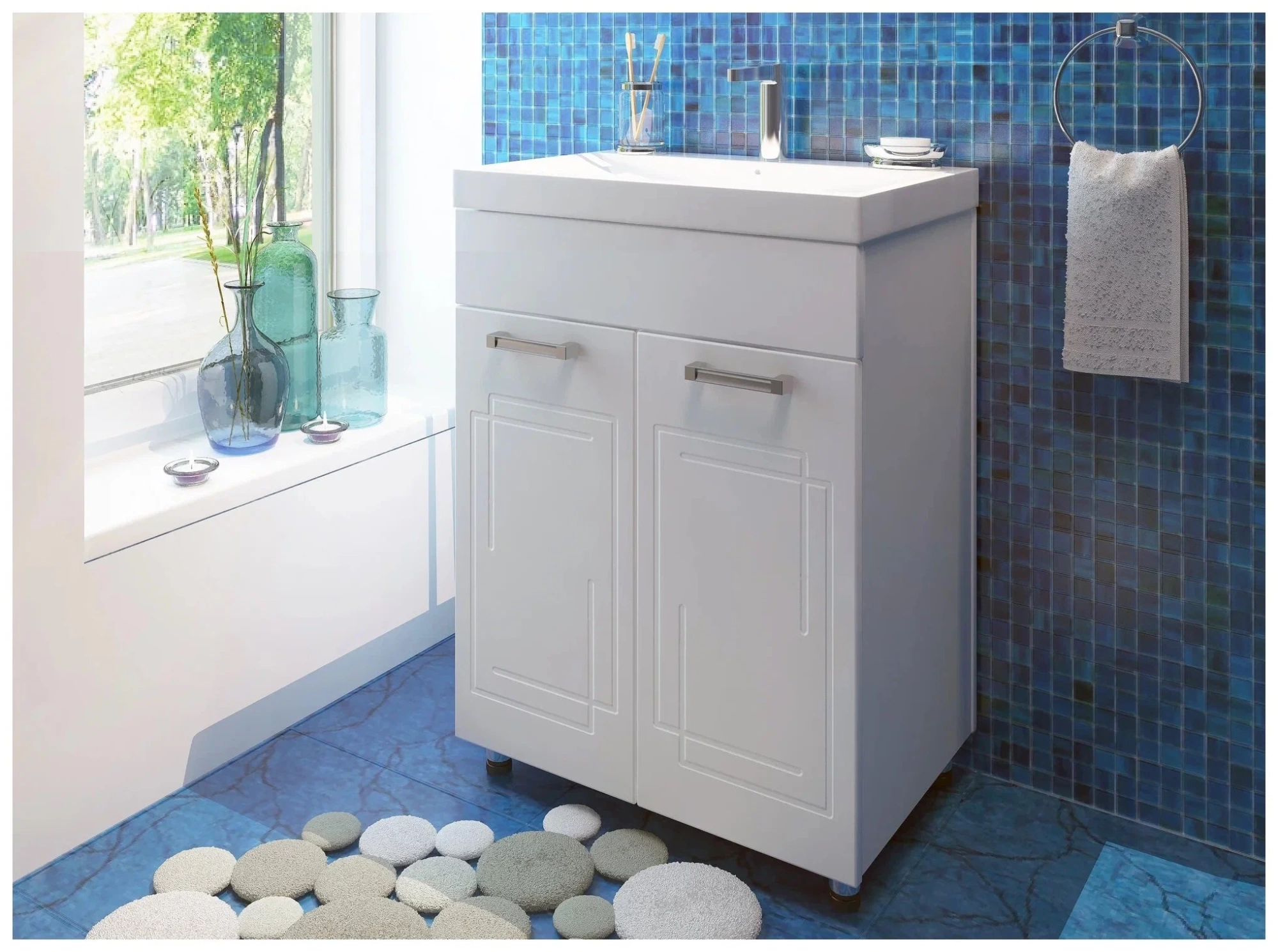 Напольная тумба EvaGold Sevilla 60 с полкой на двери