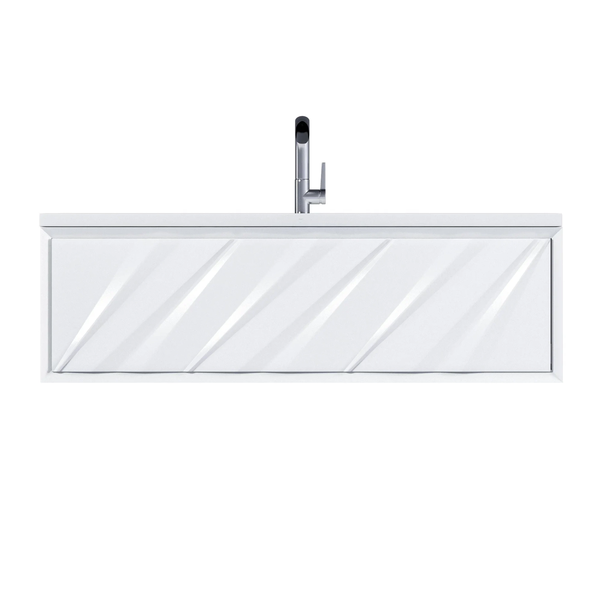 Тумба Marka One Glace 100П 1 в.я. White (верх)