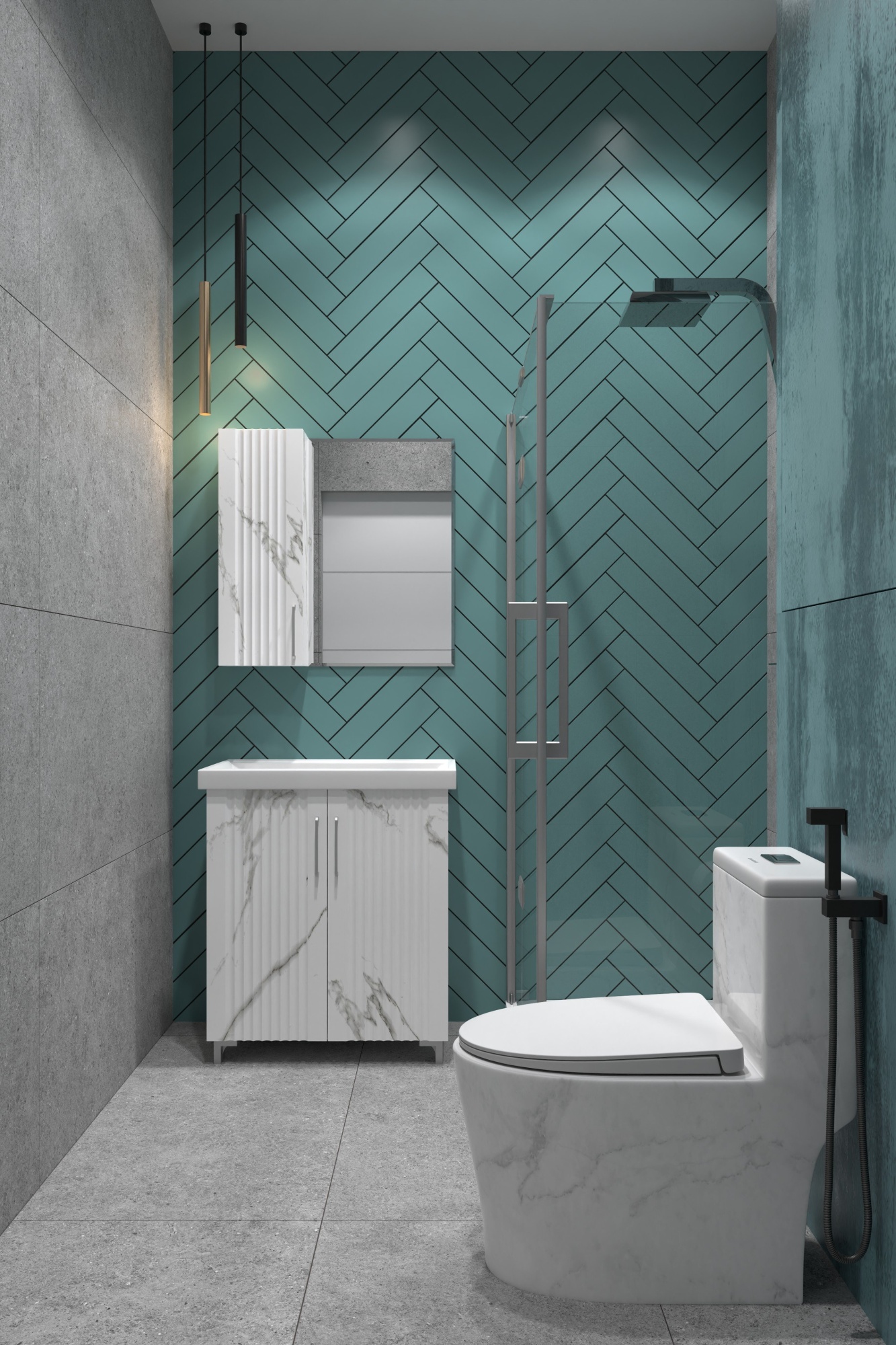 Унитаз-монолит безободковый EvaGold SM9609 мрамор