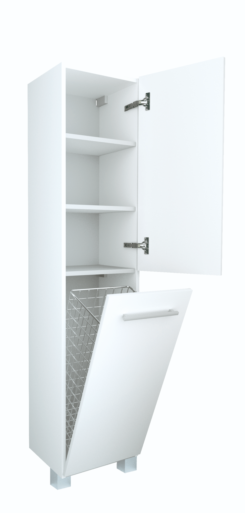 Пенал 1Marka Соната 35Н 2д.б/к Белый глянец R