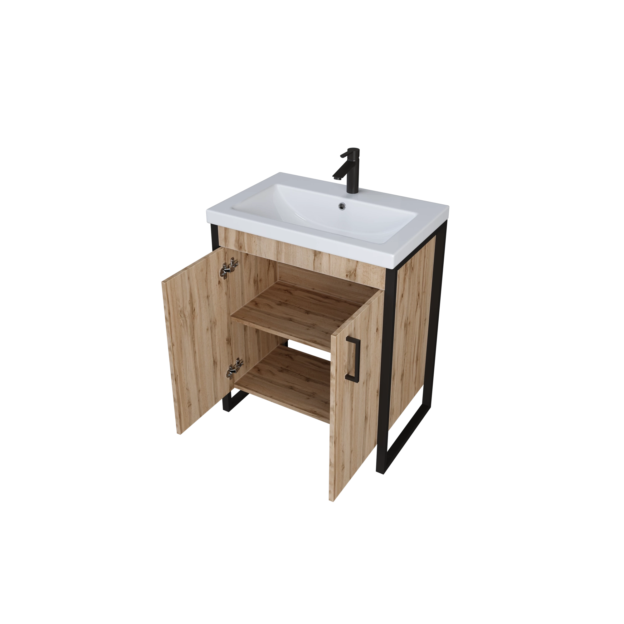 Тумба 1Marka Grunge Loft 70Н 2д Дуб Вотан