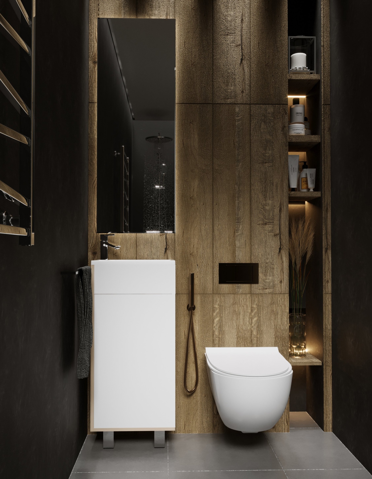 Тумба с раковиной 1Marka Laura 40Н 1д. Дуб Сонома L